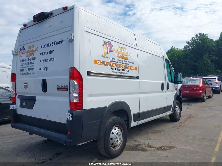 Vin: 3c6trvbg2le125434, lot: 46276914, ram promaster 1500 high roof 136 wb 20204