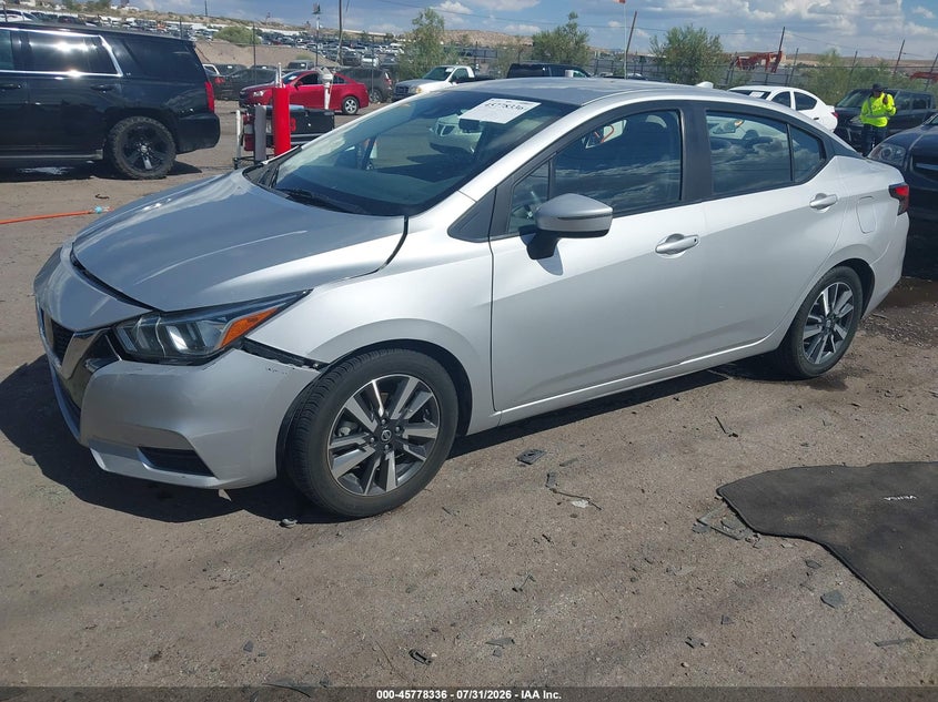 Vin: 3n1cn8ev2ml856560, lot: 46277116, nissan versa sv xtronic cvt 20212