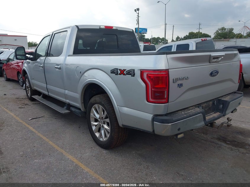 Vin: 1ftfw1eg9gfb22755, lot: 46277168, ford f-150 lariat 20163