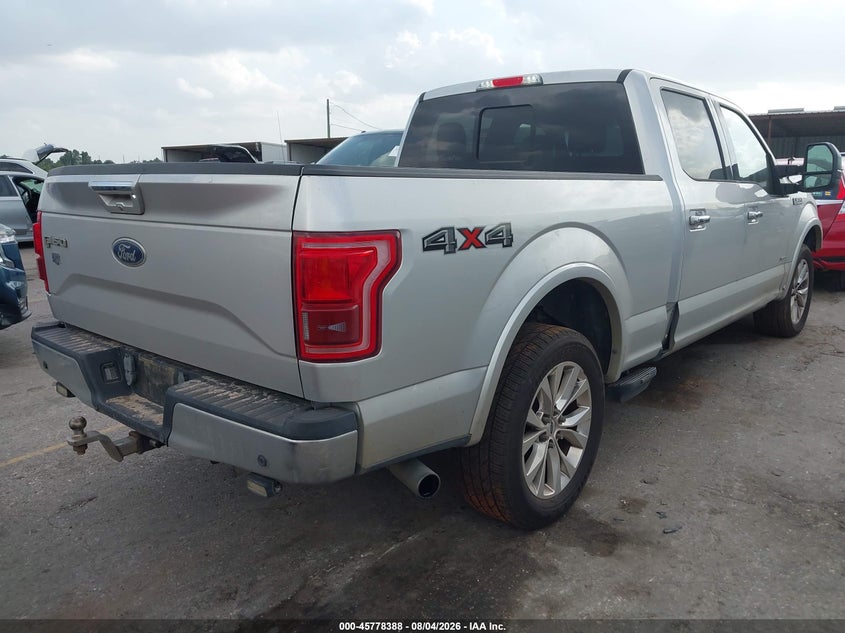 Vin: 1ftfw1eg9gfb22755, lot: 46277168, ford f-150 lariat 20164