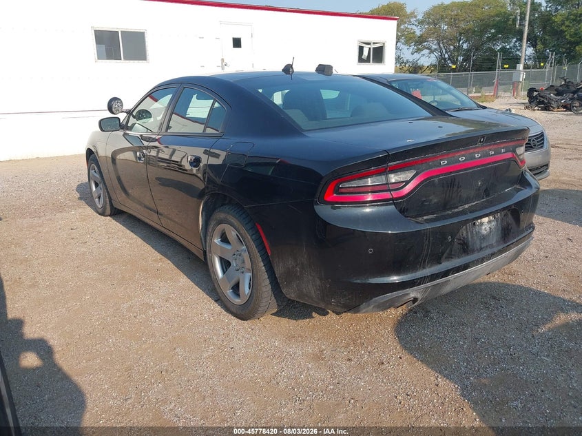 Vin: 2c3cdxat8kh653357, lot: 46277200, dodge charger police rwd 20193