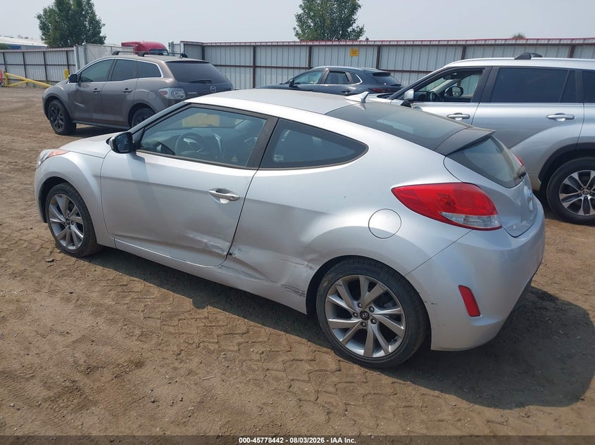Vin: kmhtc6adxhu309340, lot: 46277222, hyundai veloster 20173