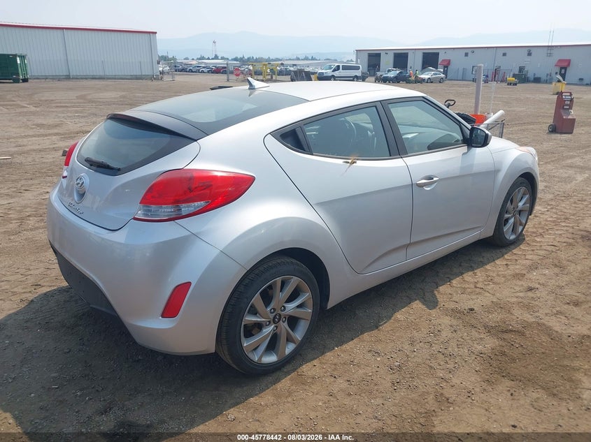 Vin: kmhtc6adxhu309340, lot: 46277222, hyundai veloster 20174