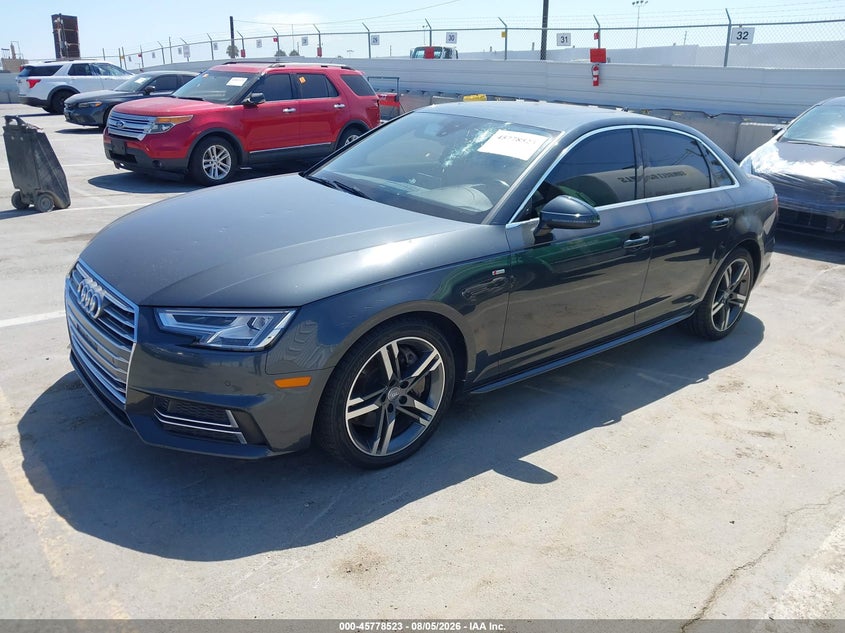 Vin: wauenaf48jn017976, lot: 46277303, audi a4 2.0t premium/2.0t tech premium 20182
