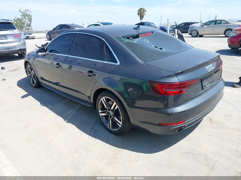 Vin: wauenaf48jn017976, lot: 46277303, audi a4 2.0t premium/2.0t tech premium 20183