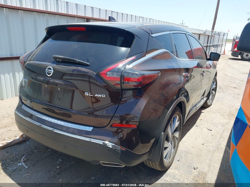 Vin: 5n1az2cs3mc110513, lot: 46277342, nissan murano sl intelligent awd 20214