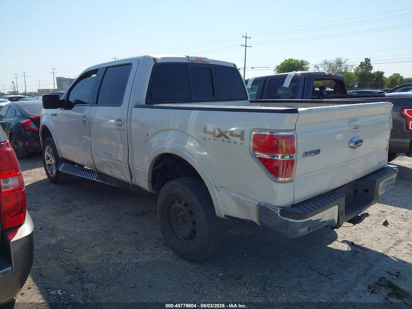 Vin: 1ftfw1ef6dfa90723, lot: 46277384, ford f-150 lariat 20133