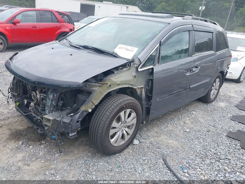 Vin: 5fnrl5h6xfb043968, lot: 46277421, honda odyssey ex-l 20152
