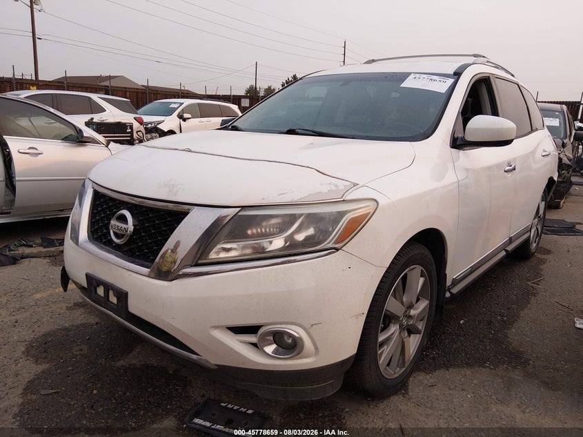 Vin: 5n1ar2mm2dc669969, lot: 46277439, nissan pathfinder platinum 20132