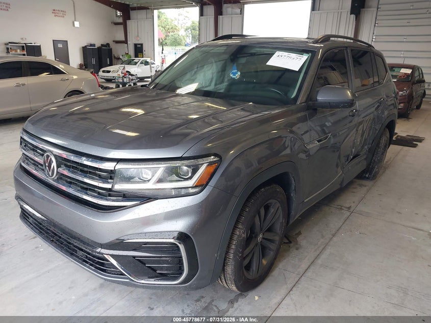 Vin: 1v2pr2ca7mc584176, lot: 46277457, volkswagen atlas 3.6l v6 se w/technology r-line 20212