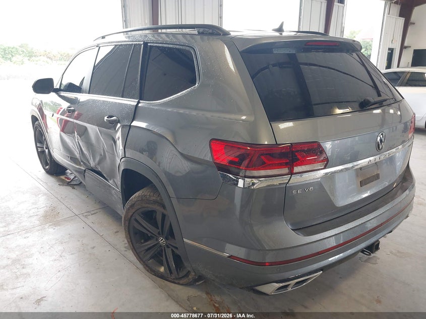 Vin: 1v2pr2ca7mc584176, lot: 46277457, volkswagen atlas 3.6l v6 se w/technology r-line 20213