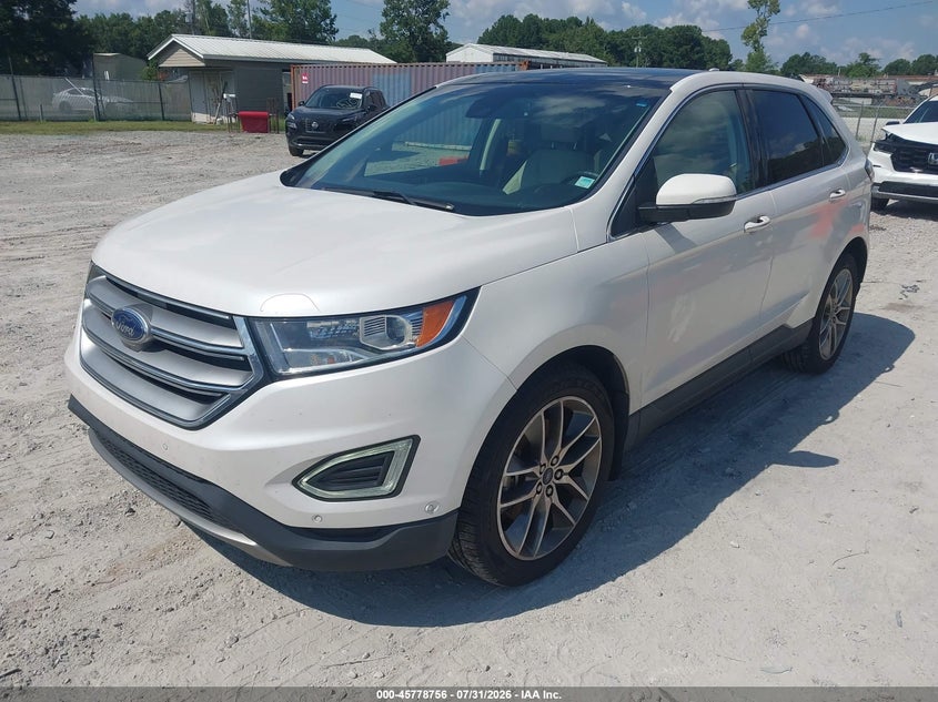 Vin: 2fmpk4k86fbb51608, lot: 46277536, ford edge titanium 20152