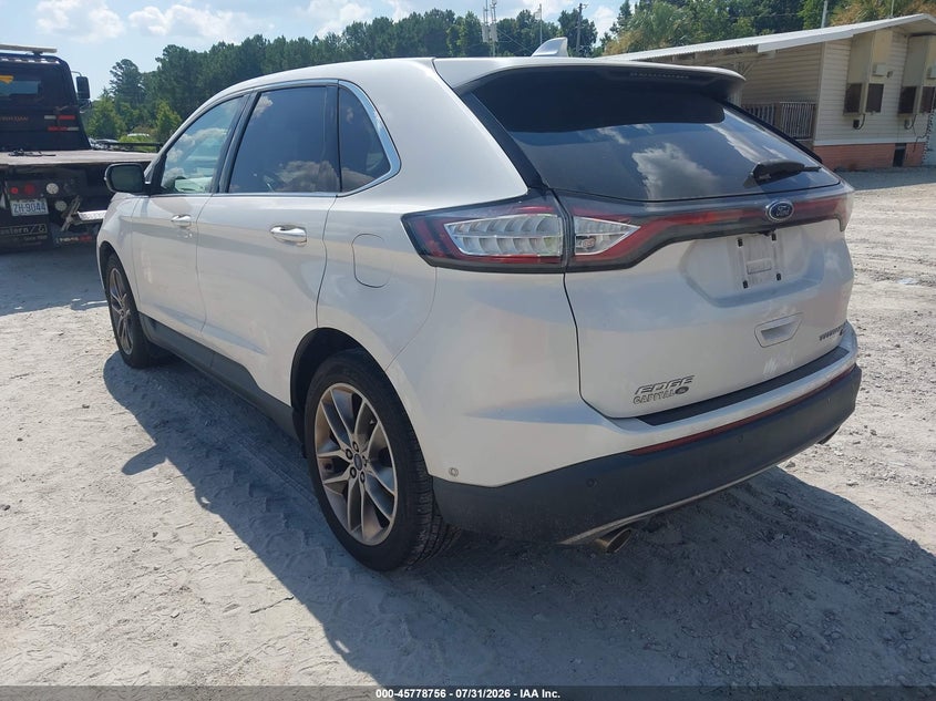 Vin: 2fmpk4k86fbb51608, lot: 46277536, ford edge titanium 20153