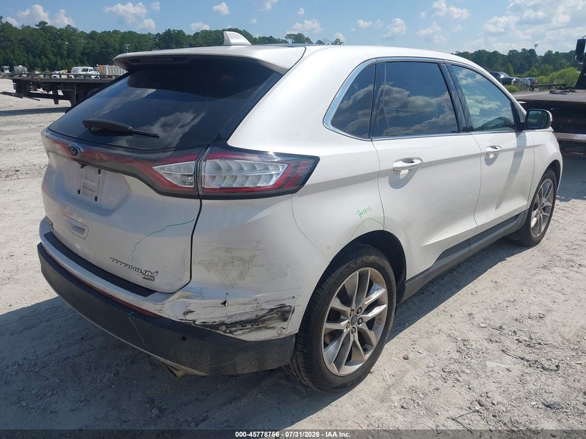 Vin: 2fmpk4k86fbb51608, lot: 46277536, ford edge titanium 20154