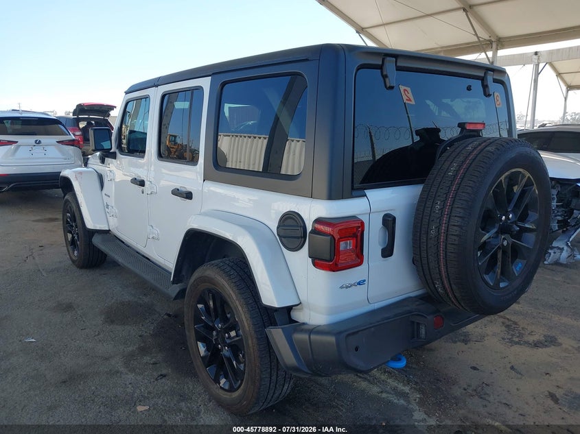 Vin: 1c4jjxp62nw186844, lot: 46277672, jeep wrangler 4xe unlimited sahara 4x4 20223