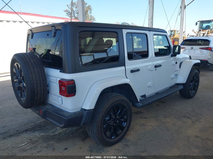 Vin: 1c4jjxp62nw186844, lot: 46277672, jeep wrangler 4xe unlimited sahara 4x4 20224