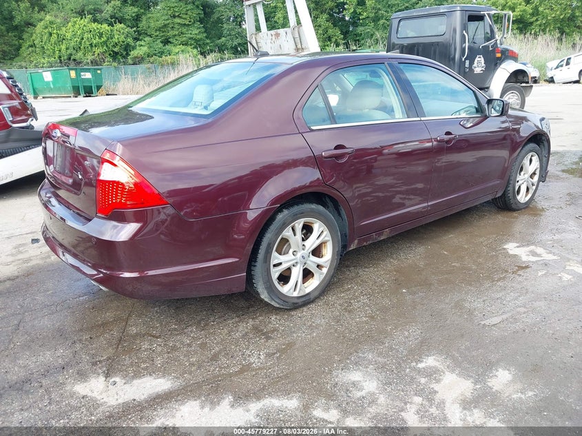 Vin: 3fahp0ha6cr306108, lot: 46278007, ford fusion se 20124
