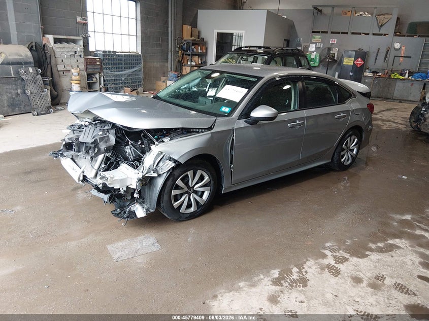 Vin: 2hgfe2f21rh570602, lot: 46278189, honda civic lx 20242