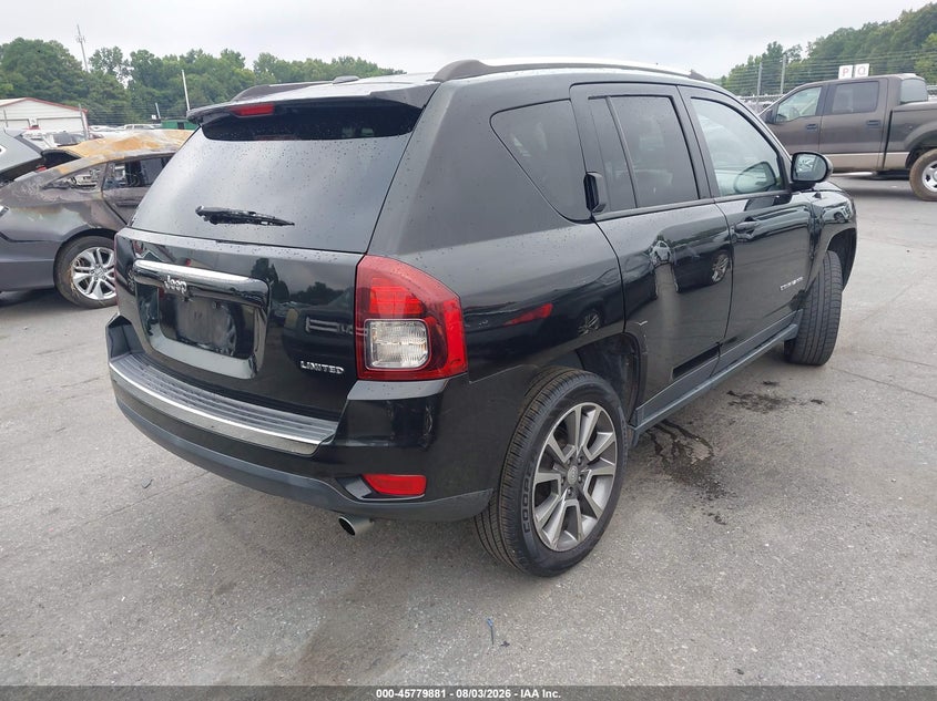 Vin: 1c4njccb7ed624735, lot: 46278661, jeep compass limited 20144