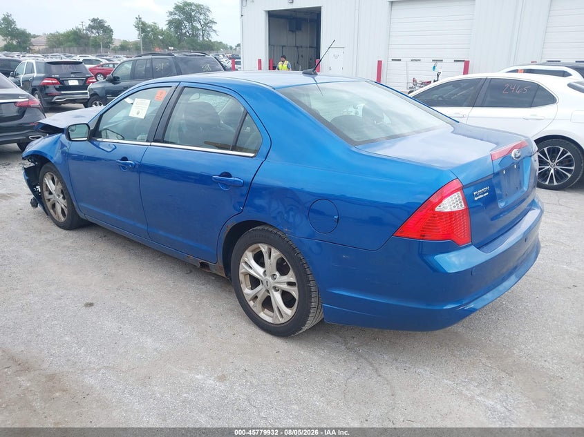 Vin: 3fahp0ha3cr337350, lot: 46278712, ford fusion se 20123
