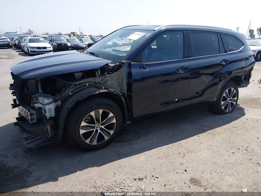 Vin: 5tdgzrbh2ns197351, lot: 46278767, toyota highlander xle 20222
