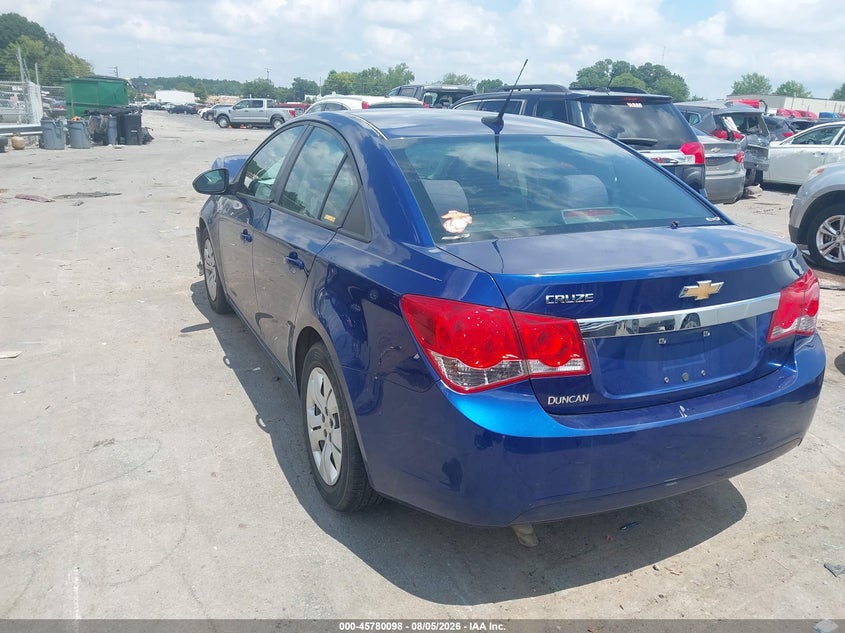 Vin: 1g1pa5sg2d7198363, lot: 46278878, chevrolet cruze ls auto 20133