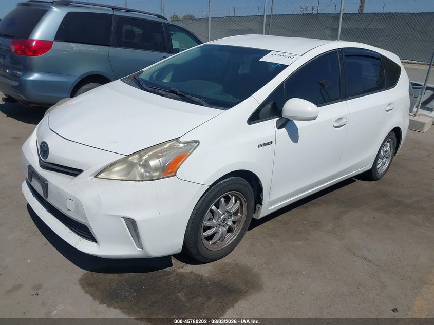 Vin: jtdzn3eu5c3184165, lot: 46278982, toyota prius v three 20122