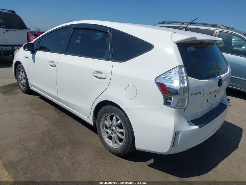 Vin: jtdzn3eu5c3184165, lot: 46278982, toyota prius v three 20123
