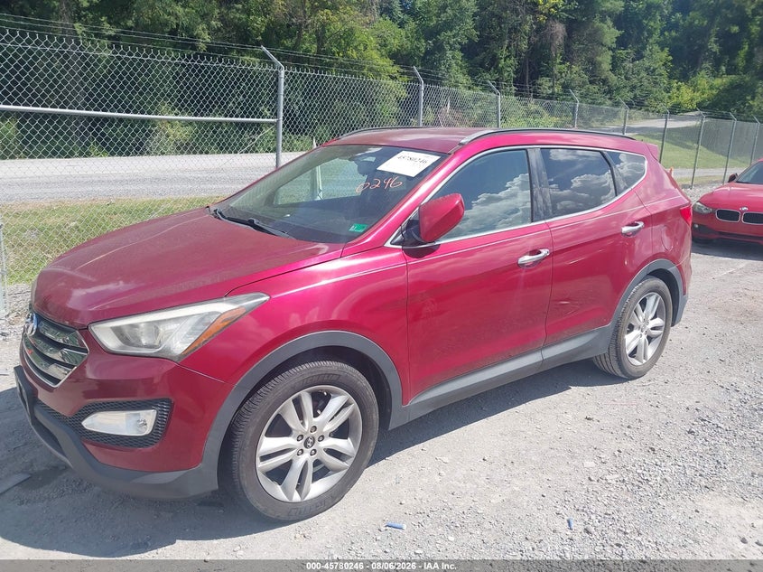 Vin: 5xyzu3la1dg072889, lot: 46279026, hyundai santa fe sport 2.0t 20132