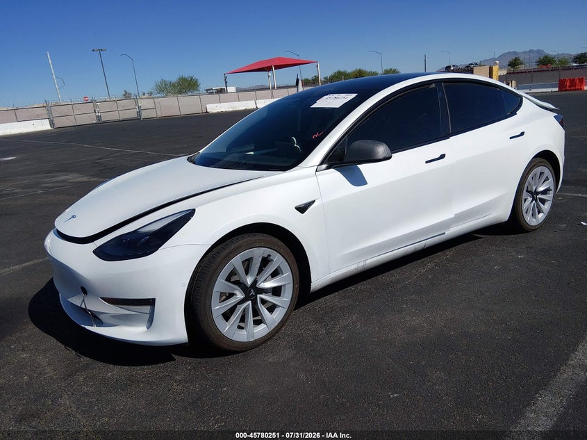 2022 Tesla Model 3, Удар сзади, IAAI, VIN 5YJ3E1EB0NF327506 — фото 2