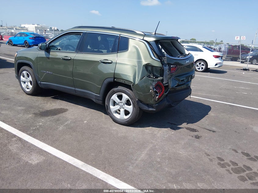 Vin: 3c4njcbb3mt505767, lot: 46279134, jeep compass latitude fwd 20213