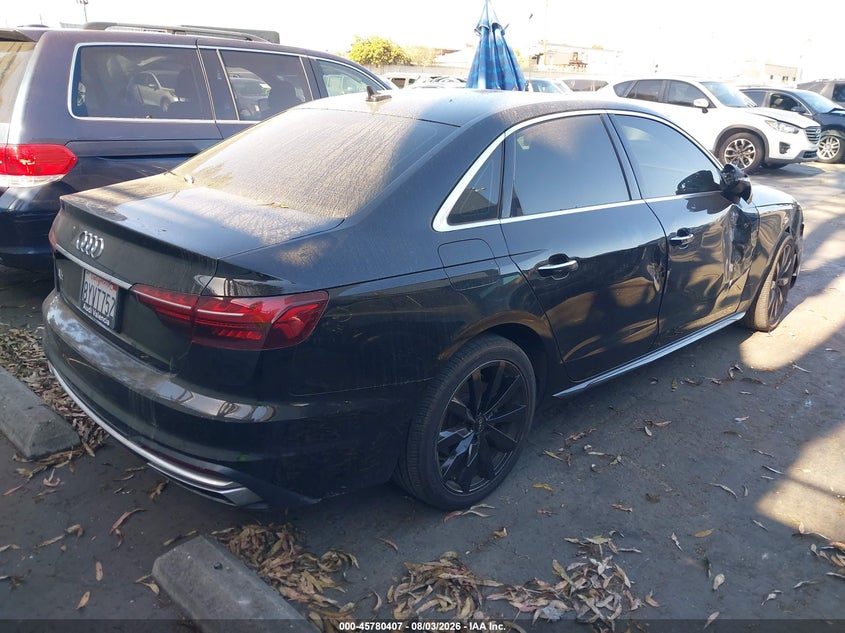 Vin: waugmaf43ln008567, lot: 46279187, audi a4 premium 40 tfsi front-wheel drive s tronic 20204