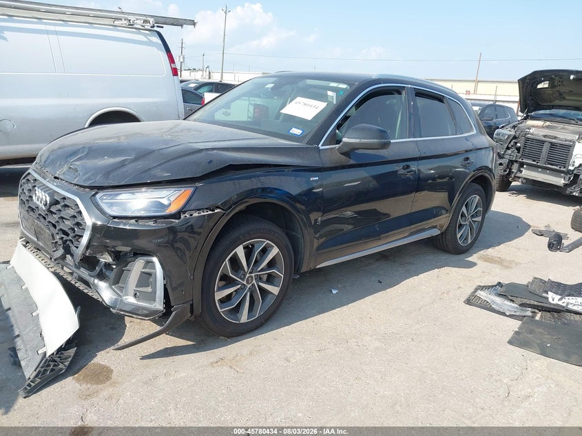 Vin: wa1eaafy4n2106978, lot: 46279214, audi q5 premium plus 45 tfsi s line quattro s tronic 20222