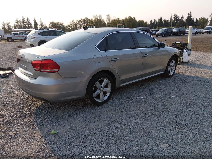 Vin: 1vwbn7a30dc148386, lot: 46279253, volkswagen passat 2.0l tdi se 20134