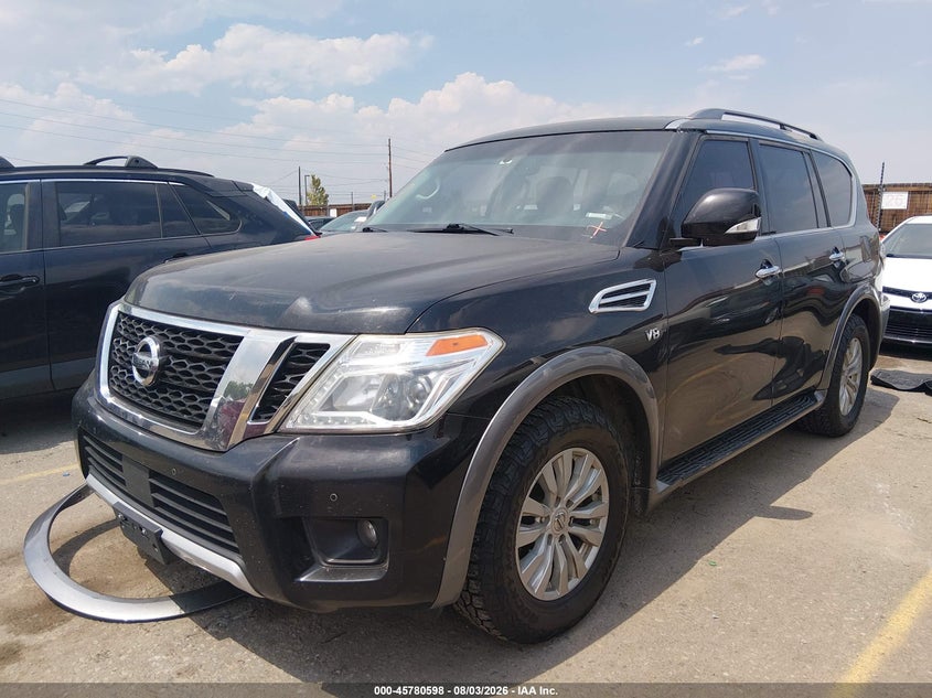 Vin: jn8ay2nc9h9504683, lot: 46279378, nissan armada sv 20172