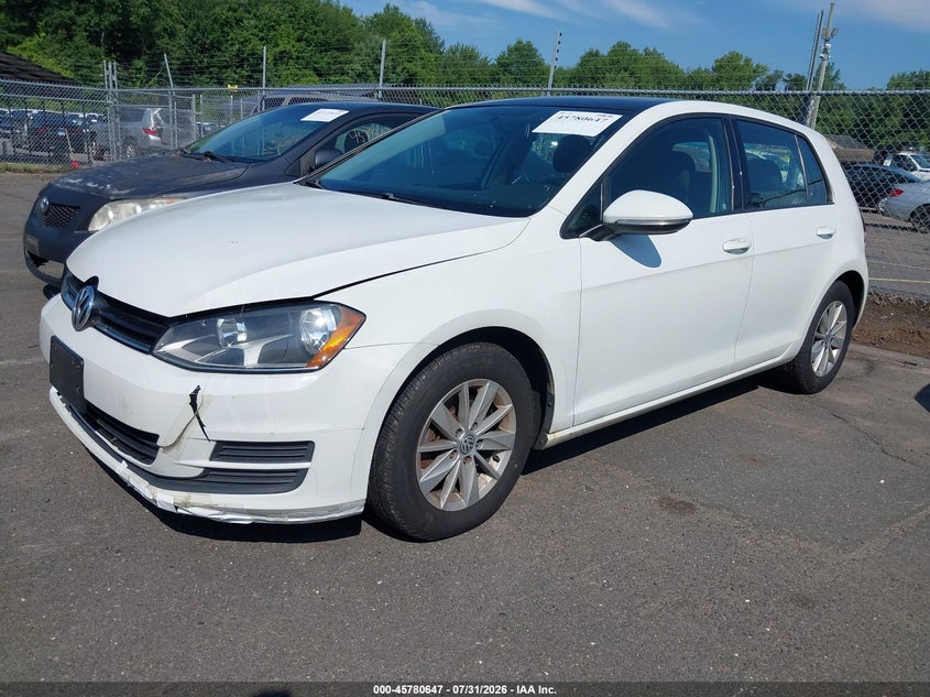Vin: 3vw217au5gm032009, lot: 46279427, volkswagen golf tsi s 4-door 20162