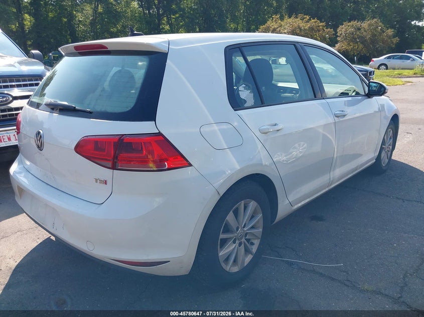 Vin: 3vw217au5gm032009, lot: 46279427, volkswagen golf tsi s 4-door 20164