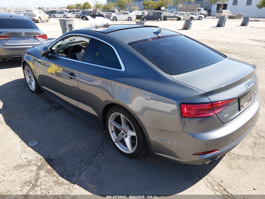 Vin: wautnaf56ja006532, lot: 46279429, audi a5 2.0t premium 20183