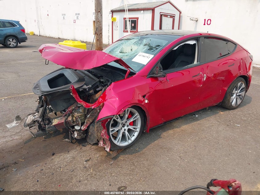 Vin: 7saygdef5nf327086, lot: 46279532, tesla model y performance dual motor all-wheel drive 20222