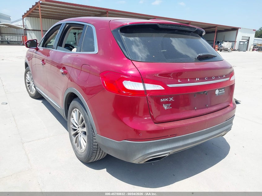 Vin: 2lmtj6kr7gbl24371, lot: 46279614, lincoln mkx select 20163