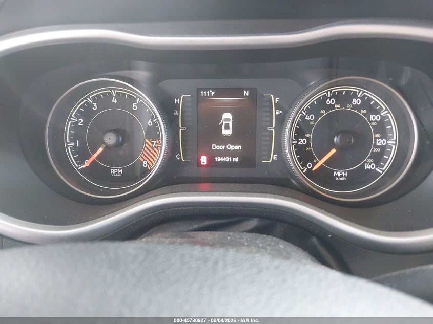 2015 JEEP CHEROKEE SPORT UTILITY VEHICLE 3.2L V-6 DOHC, 271HP