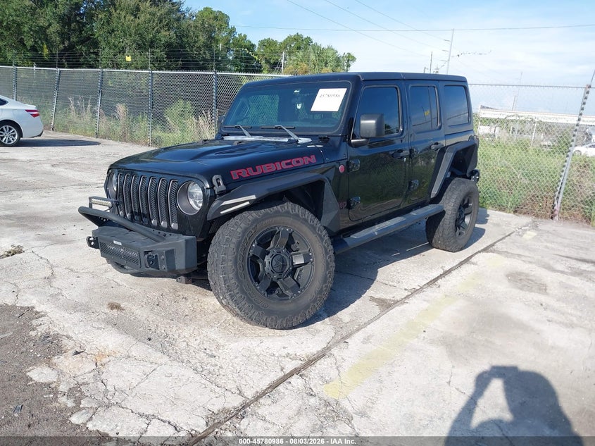 Vin: 1c4hjxfg9jw112968, lot: 46279810, jeep wrangler unlimited rubicon 4x4 20182