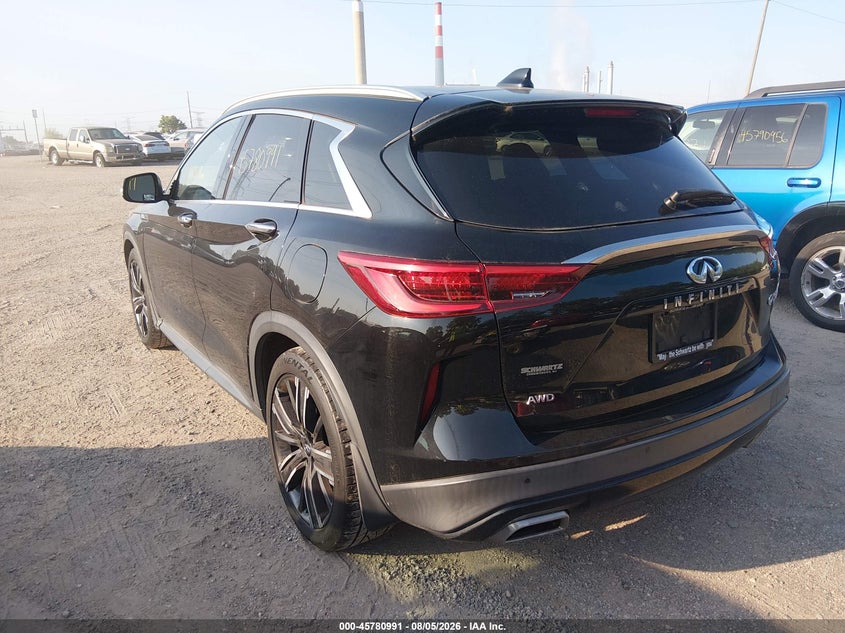 Vin: 3pcaj5bb0mf109580, lot: 46279815, infiniti qx50 luxe awd 20213