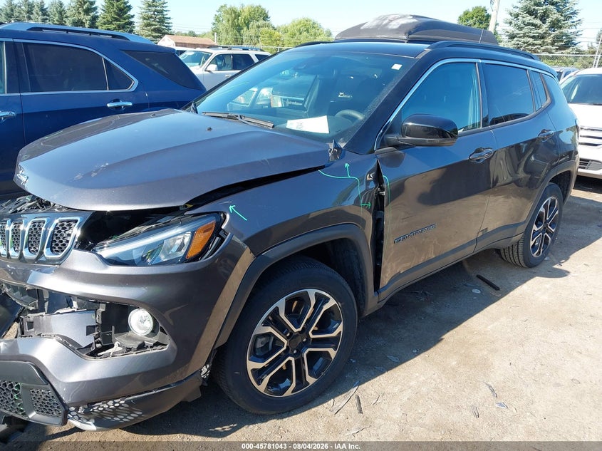 Vin: 3c4njdcn3pt559511, lot: 46279867, jeep compass limited 4x4 20232