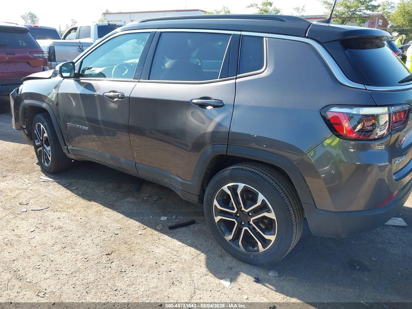 Vin: 3c4njdcn3pt559511, lot: 46279867, jeep compass limited 4x4 20233