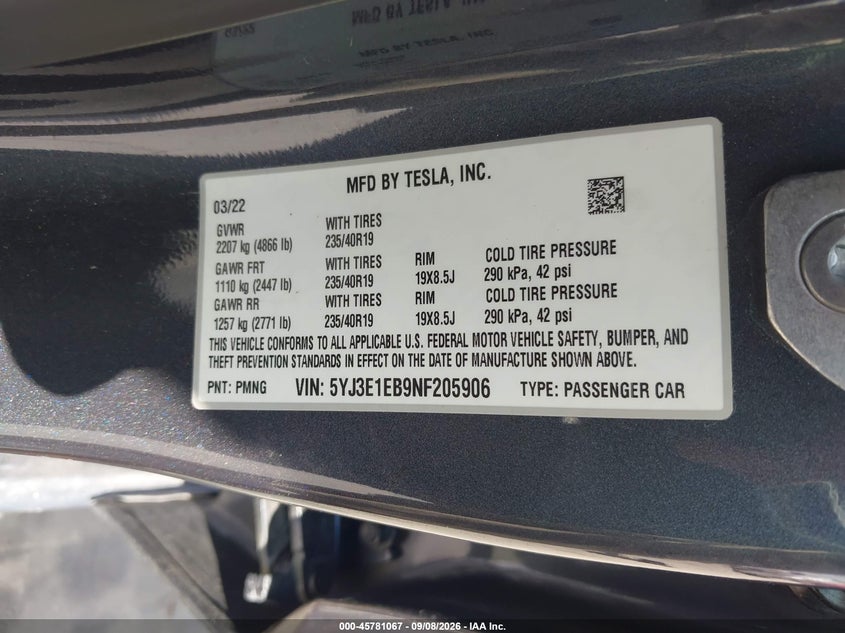 TESLA MODEL 3 - zdjęcie 9