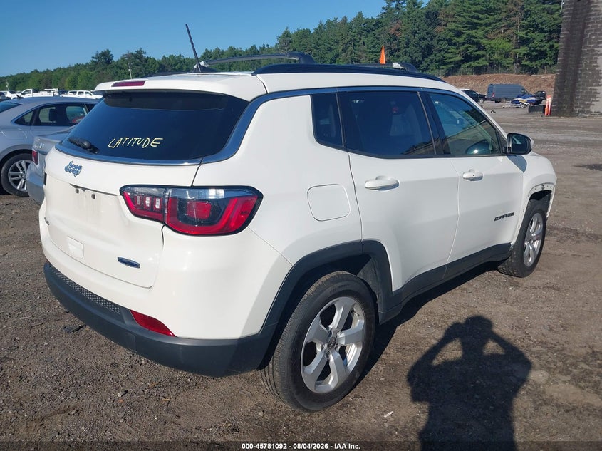 Vin: 3c4njdbb8kt847301, lot: 46279916, jeep compass latitude 4x4 20194