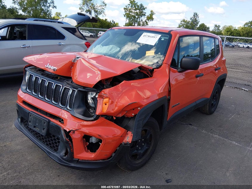 Vin: zacnjbab5lpl05083, lot: 46279921, jeep renegade sport 4x4 20202