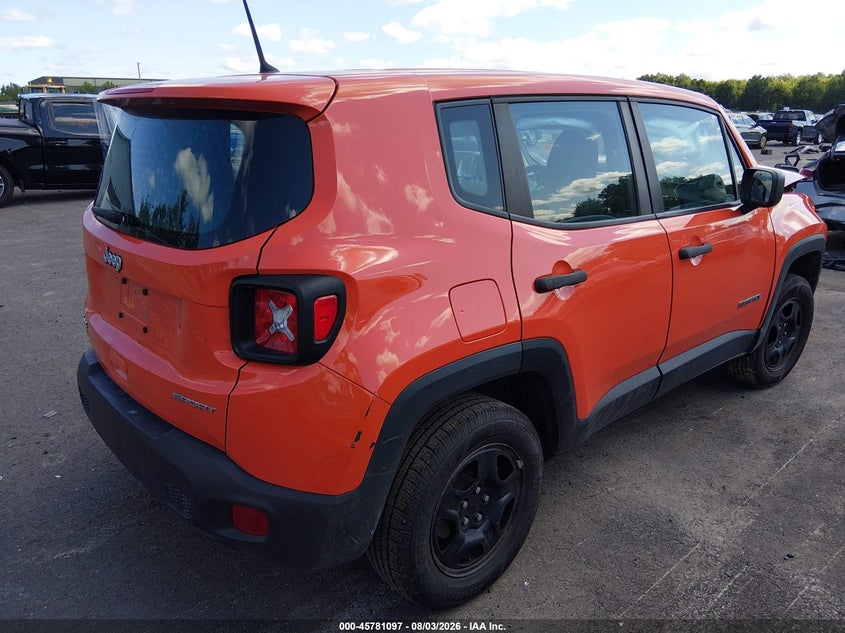 Vin: zacnjbab5lpl05083, lot: 46279921, jeep renegade sport 4x4 20204
