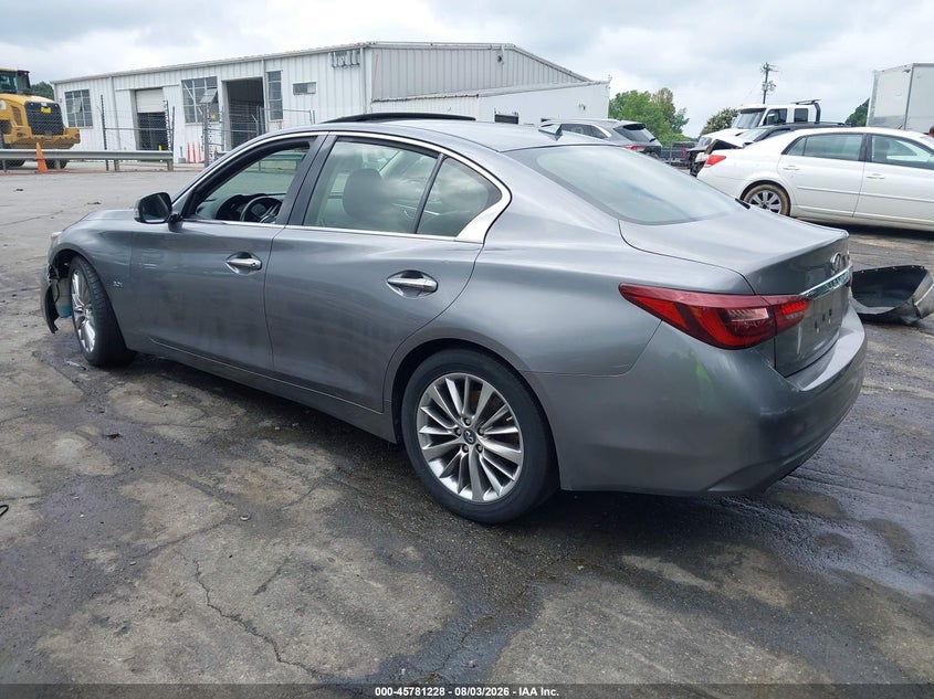 Vin: jn1ev7ar8jm432944, lot: 46280052, infiniti q50 3.0t luxe 20183